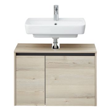 Dulap fără chiuvetă în culoare naturală suspendat cu aspect de lemn de pin 53x80 cm Quickset 393 – Pelipal