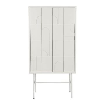 Dulap gri deschis 70x140x40 cm Funk – White Label Dulap gri deschis 70x140x40 cm Funk – White Label