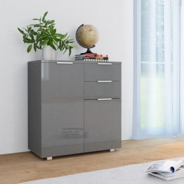 Dulap, gri extralucios, 71x35x80 cm, lemn prelucrat