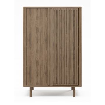 Dulap în culoare naturală cu aspect de lemn de stejar 86x130x40 cm Salma – Marckeric