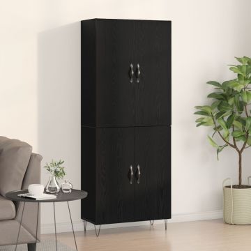 Dulap înalt, stejar negru, 69,5x34x180 cm, lemn prelucrat