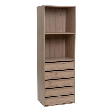 Dulap modular în culoare naturală deschis cu aspect de lemn de stejar 60x180x45 cm Modular – Casa Selección