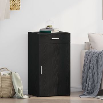 Dulap, stejar negru, 30x42,5x93 cm, lemn prelucrat