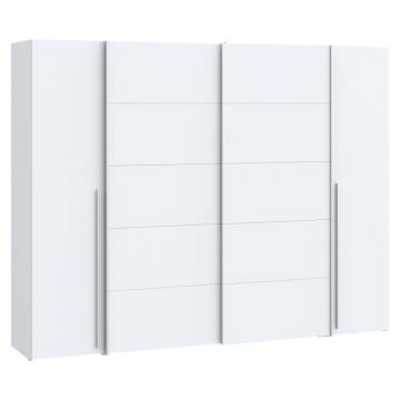 Dulap Verzo 4 usi alb melamina 270.5x61.5x210.5 cm