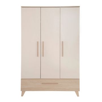 Șifonier de copii crem/în culoare naturală cu aspect de lemn de stejar 118x190x52 cm Sidney – Roba