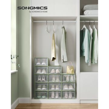 Pantofar plastic Songmics Transparent 33.3x23x14 cm