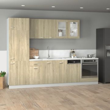 Set dulap de bucătărie “Lyon”, 8 piese, stejar sonoma