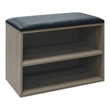 Bancuta pantofar Kiana Gri 60x32x44 cm