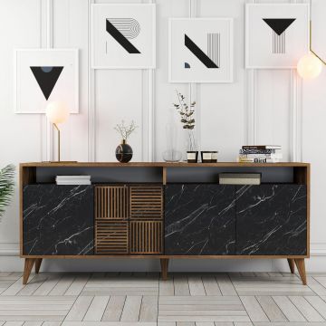 Consolă Milan Console, Nuc, 35x79x180 cm