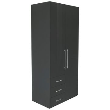 DULAP CU UȘI ROTATIVE antracit, antracit lucios intens