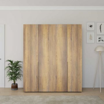 Dulap Haine Adore Oryana cu 4 usi cu rafturi si umerasi, 180 x 210 x 62 cm