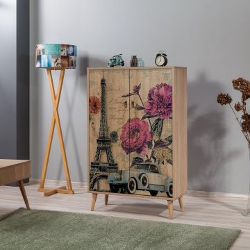 Dulap Multifunctional Multibox -Multi Purpose Cabinet 14, Stejar Sonoma, 127x36x80 cm