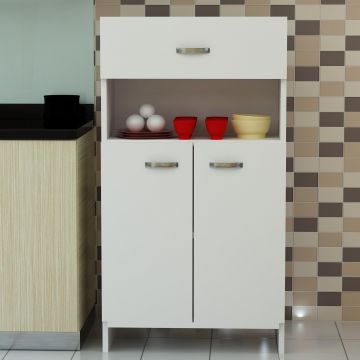 Dulap Multifunctional Raw, Alb, 60x101,8x31,8 cm