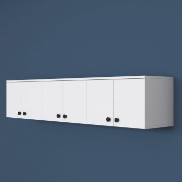Dulap suspendat 6 usi Svensson, 180 x 44 x 38 cm