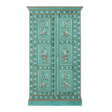 Dulap verde din lemn de mango 87x152x38 cm Prem – Støraa