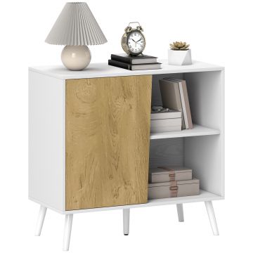 HOMCOM Dulap Modern Reglabil Alb | Aosom Romania
