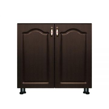 Masca pentru chiuveta cu 2 usi Zebra, Wenge/MDF Wenge, fara blat, 80 x 82 x 50 cm - Spectral Mobila