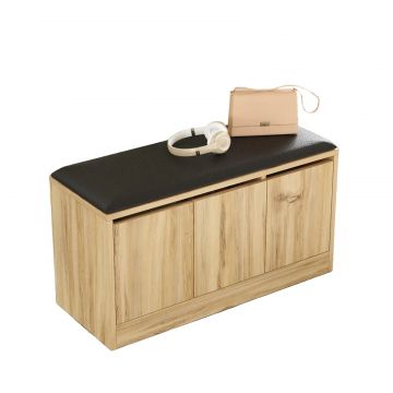 Pantofar Octopod cu 3 usi si taburet, 90 x46 x 36 cm