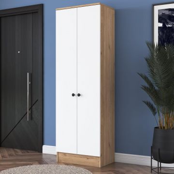 Pantofar Vivre cu 6 rafturi, Alb, 60x183x38 cm
