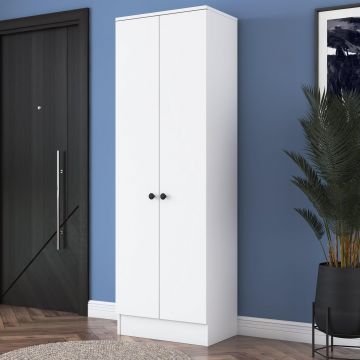 Pantofar Vivre cu 6 rafturi, Alb, 60x183x38 cm