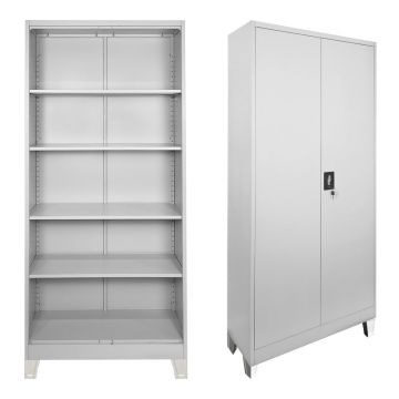 Vestiar din metal Ugren Gri deschis 90x40x190 cm
