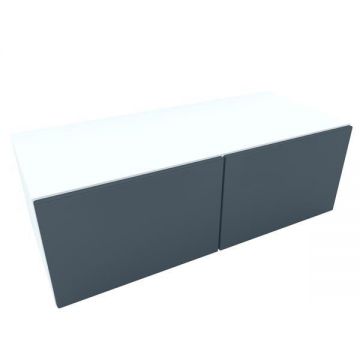 Armonia Comoda alba cu 2 usi "push" Mdf Gri
