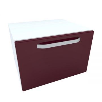 Armonia Comoda alba cu o usa cu maner front MDF Rosu