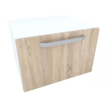 Armonia Comoda alba cu o usa cu maner front MDF Sonoma