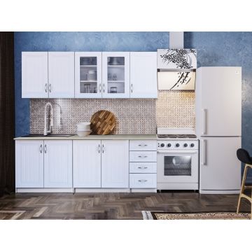 Bucatarie Provence RO 2m MDF, Alb