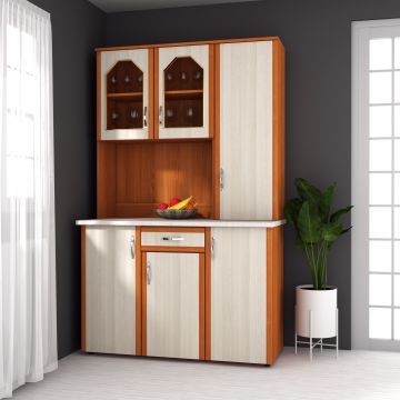 Dulap 120 pal, 121x33/60x197cm cires+mesteacan