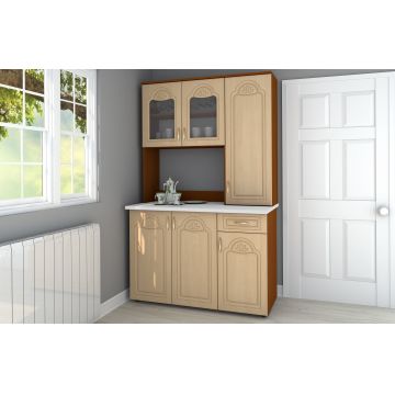 DULAP 120 UK MDF, 121x33/60x197, cires/mesteacan