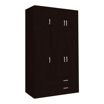 Dulap cu trei usi si sertare Royal , Nuc 150x58x230cm