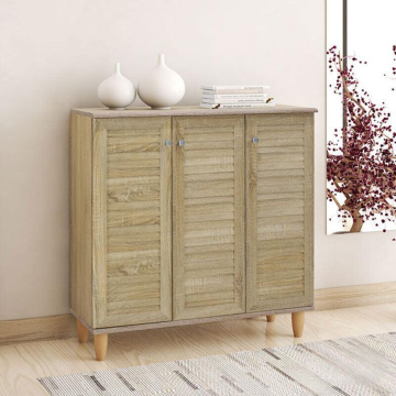 Dulap de pantofi SANTΟ, 16-20 perechi,Nuc, 89x34x91 cm