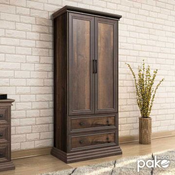 Dulap Mozart  cu 2 usi si 2 sertare nuc 83x52x202,5cm