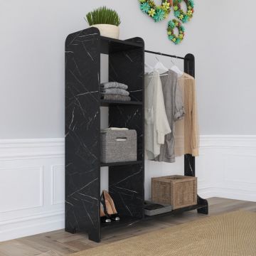 Mobilier hol Renesmee, Negru, 106x45x128 cm
