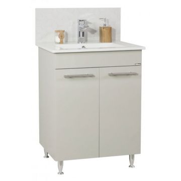 Set Baza front MDF si Lavoar seria 054, 60 cm, taupe
