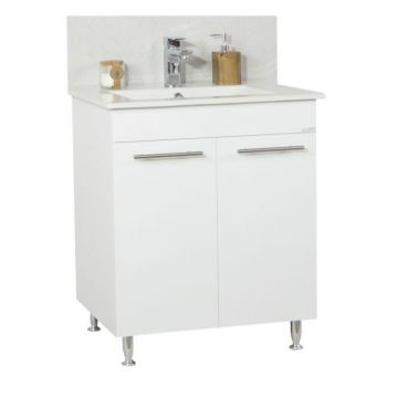 Set Baza front MDF si Lavoar seria 054, 70 cm, alb