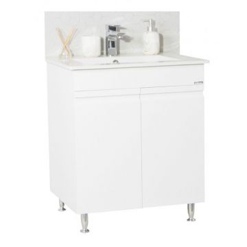 Set Baza front MDF si Lavoar seria 086, 70 cm, alb