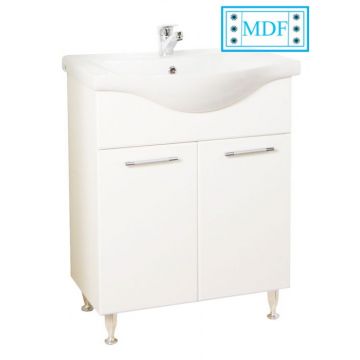 Set Baza front MDF si Lavoar seria 152, 65 cm, alb
