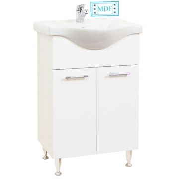 Set Baza front MDF si Lavoar seria 153, 55 cm, alb