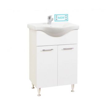 Set Baza front MDF si Lavoar seria 153, 60 cm, alb