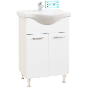 Set Baza front MDF si Lavoar seria 153, 60 cm, alb