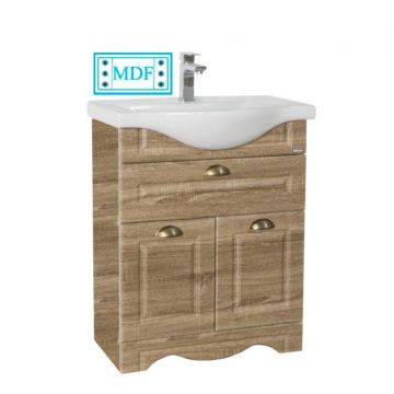Set Baza front MDF si Lavoar seria 172, 65 cm, sonoma