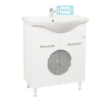 Set Baza front MDF si Lavoar seria 178, 65 cm, alb