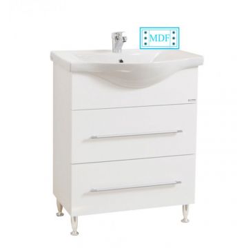Set Baza front MDF si Lavoar seria 187, 65 cm, alb