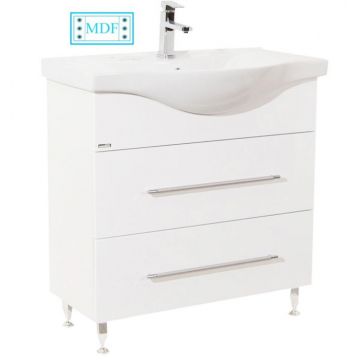 Set Baza front MDF si Lavoar seria 187, 80 cm, alb
