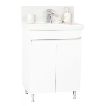 Set Baza front MDF si Lavoar seria 286, 60 cm, alb