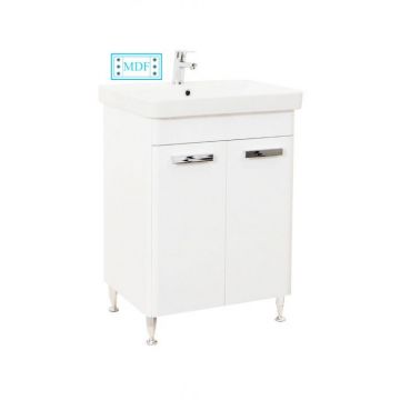 Set Baza front MDF si Lavoar seria 501, 60 cm, alb