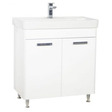 Set Baza front MDF si Lavoar seria 501, 80 cm, alb