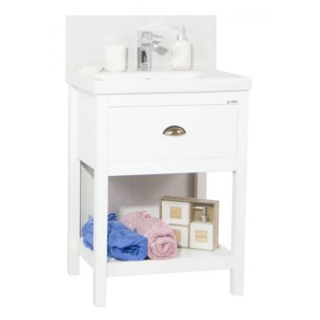 Set Baza front MDF si Lavoar seria 720, 60 cm, alb